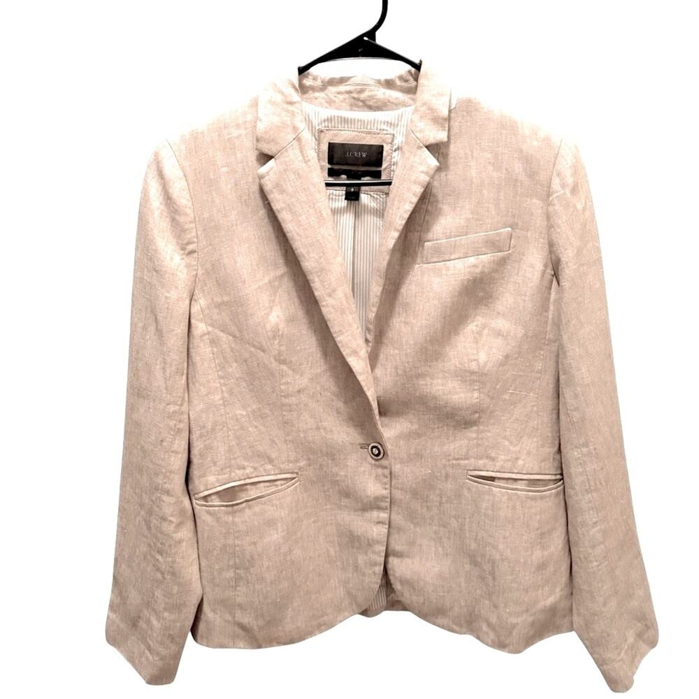 J. Crew Linen Blend Beige Blazer